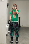 WINDOWSEN distressed printed sweatpants SS22P010MT